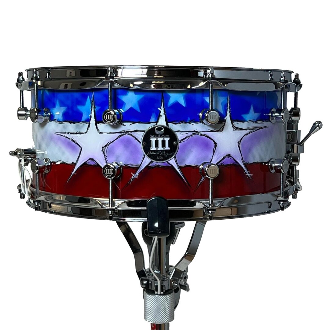 1909 6.5" Custom Graphic July 4th Aluminum Snare Drum