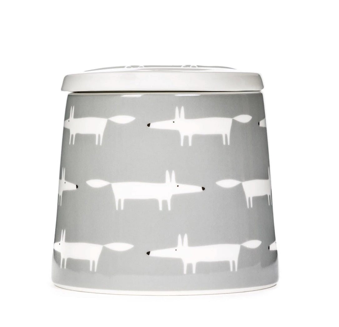 Scion Living Mr Fox - Large Storage Jar - Dove Grey Multi