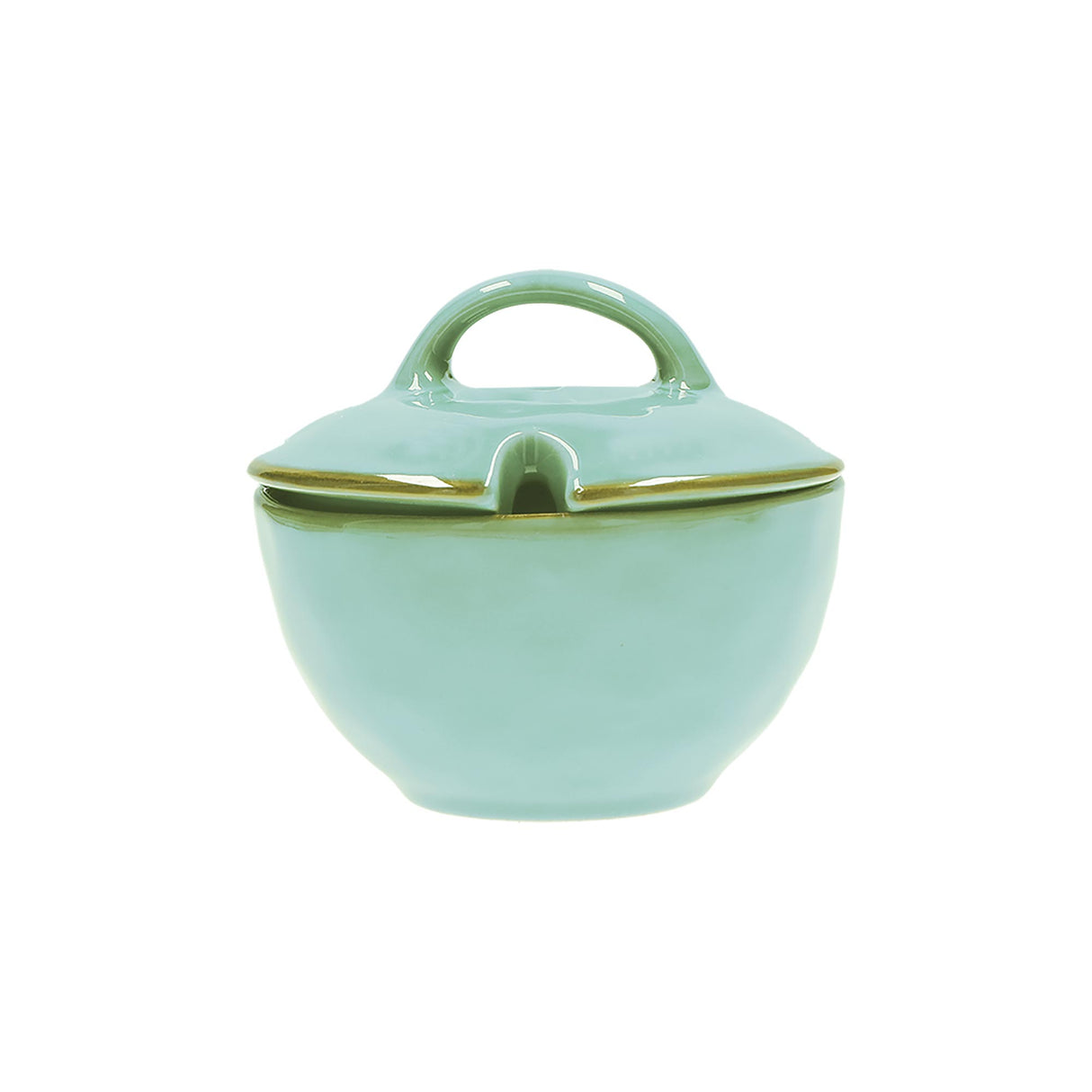 CONCERTO (Tiffany Green) VERDE ACQUA Sugar Bowl with lid Cap. 250 cc; Ø 11 cm
