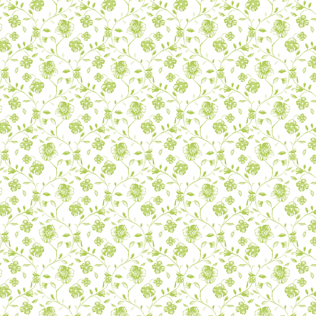 Mayflower Green 20 Napkins 38X38 Flowers Full