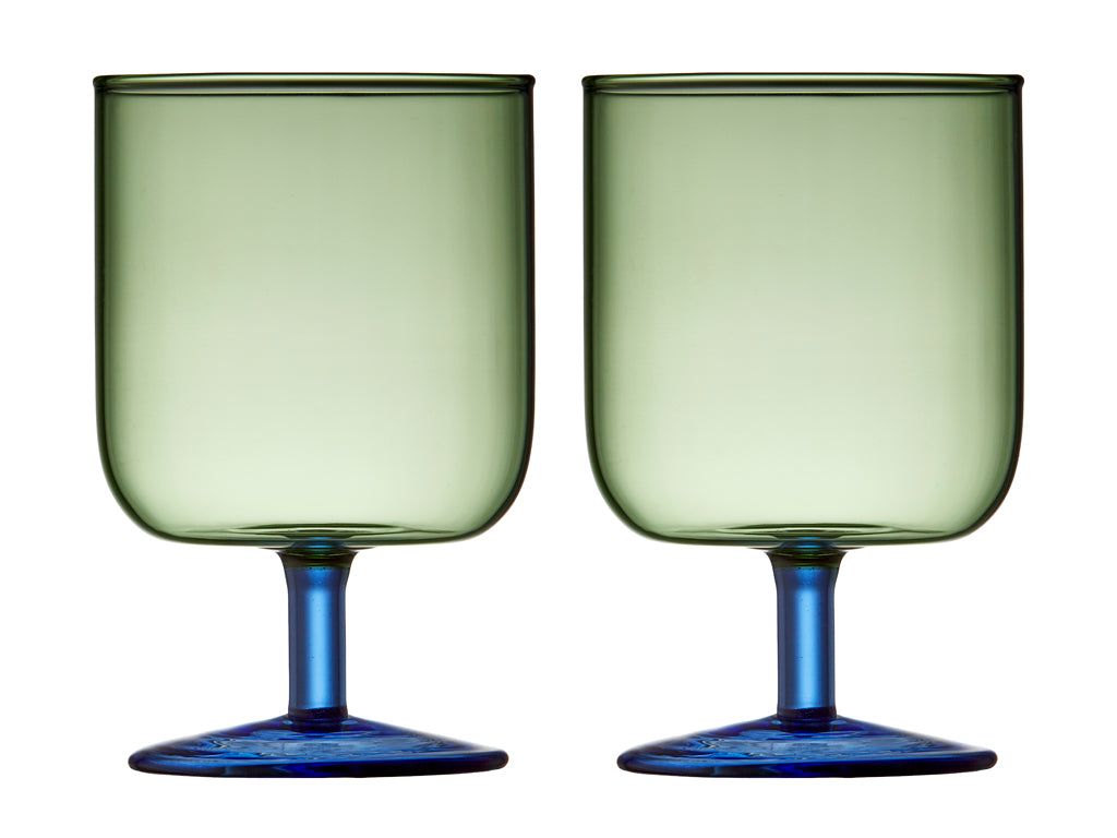 Wine glass Torino 30 cl 2 pcs Green/Blue