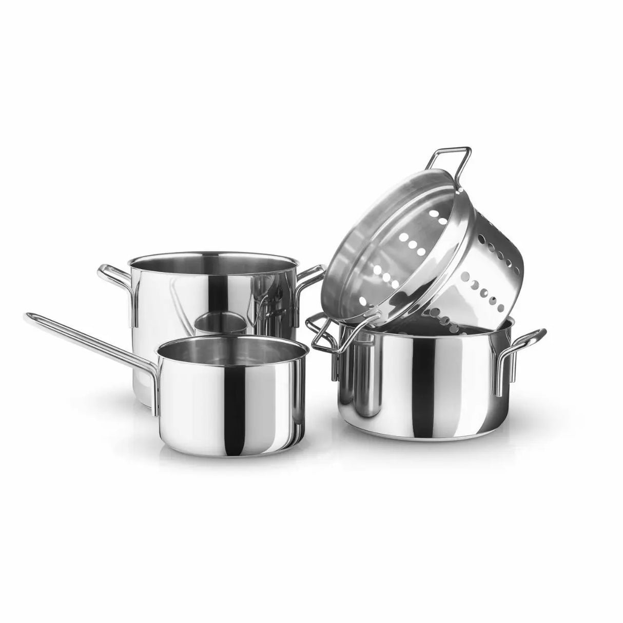 Stainless Steel 4 pcs. Cookware set 1.1 l 2.2 l 3.6 l 4.8 l