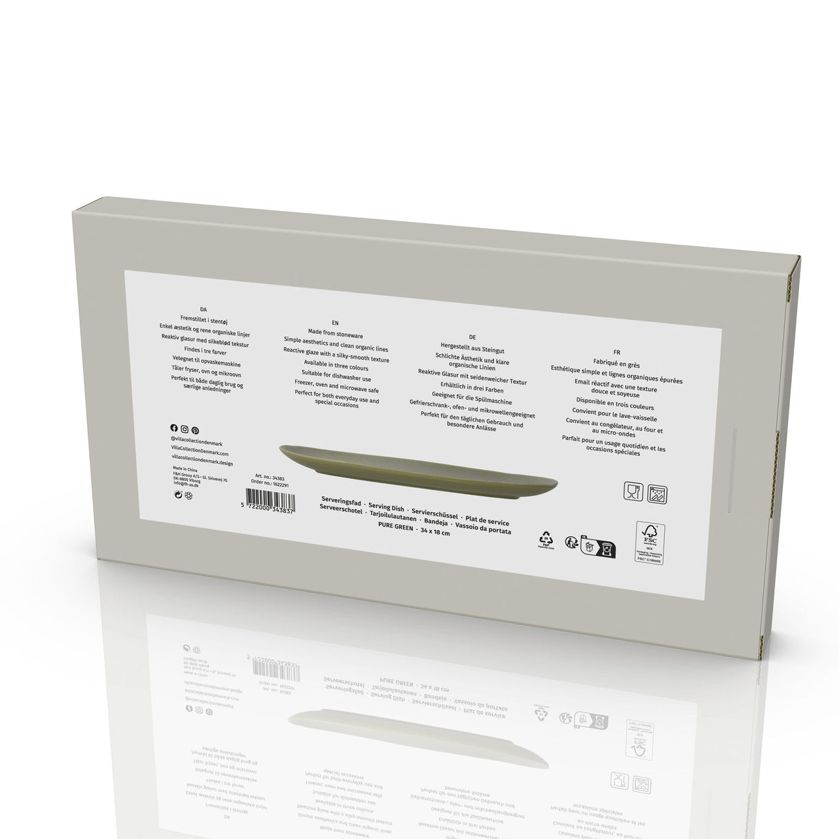 Serving dish Shoku 34 x 18 cm Pure Green