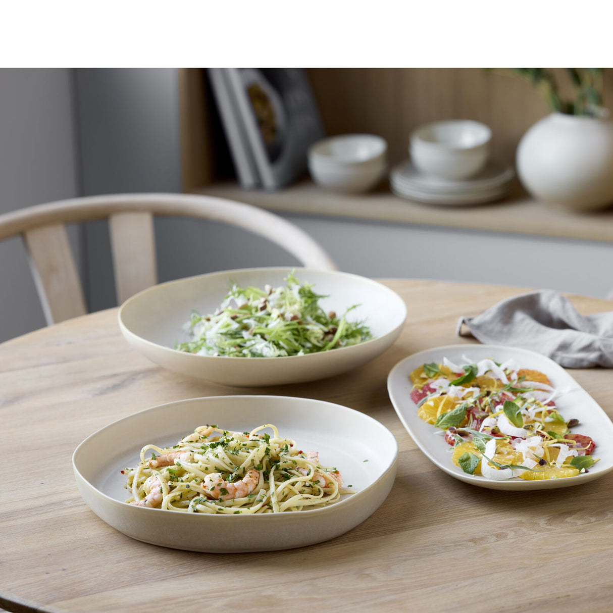 Salad bowl Shoku 28 cm Soft Beige