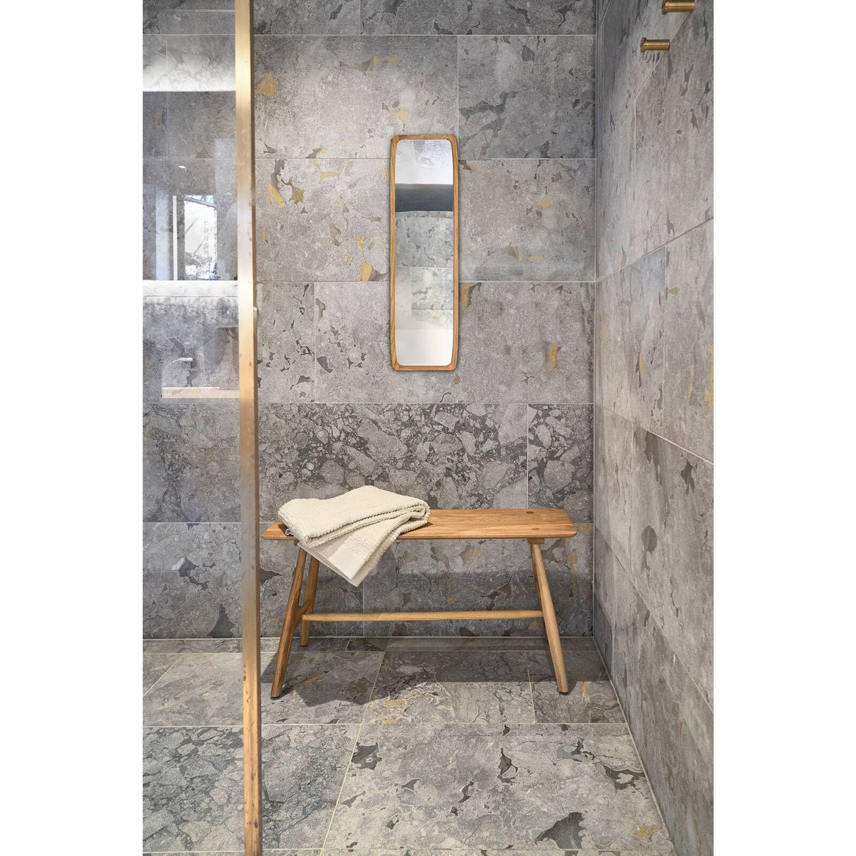 Mirror Bodo 110 x 35 x 1,8 cm Nature oiled Solid oak