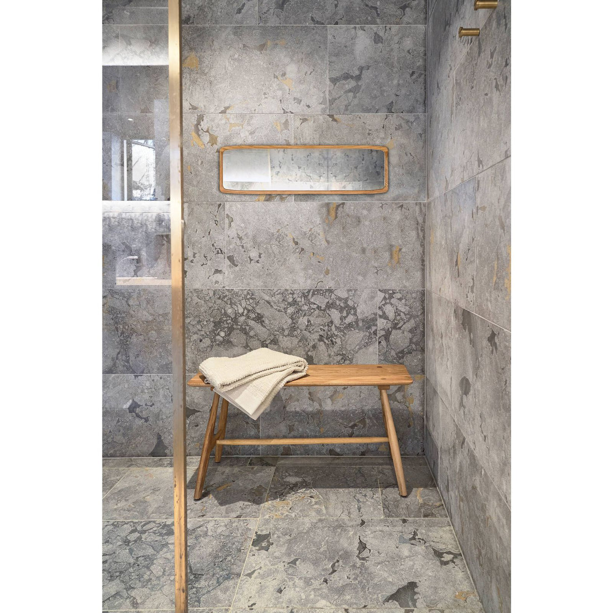 Mirror Bodo 110 x 35 x 1,8 cm Nature oiled Solid oak