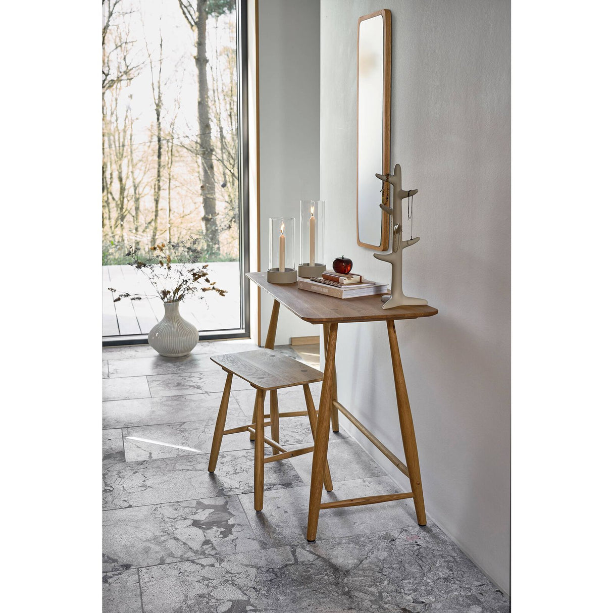 Mirror Bodo 110 x 35 x 1,8 cm Nature oiled Solid oak