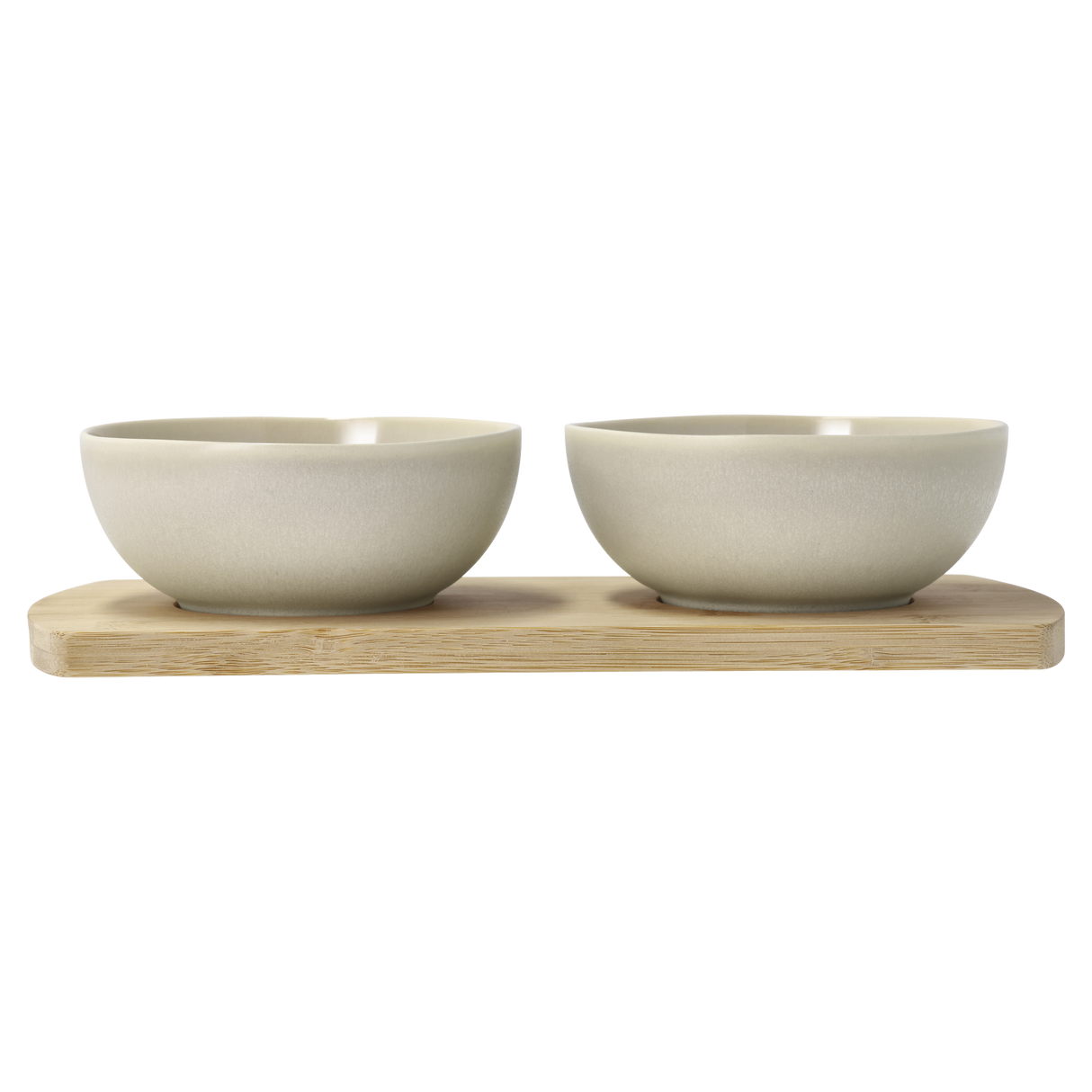 Bamboo tray with 2 bowls Shoku 28,5 x 13 cm Soft Beige
