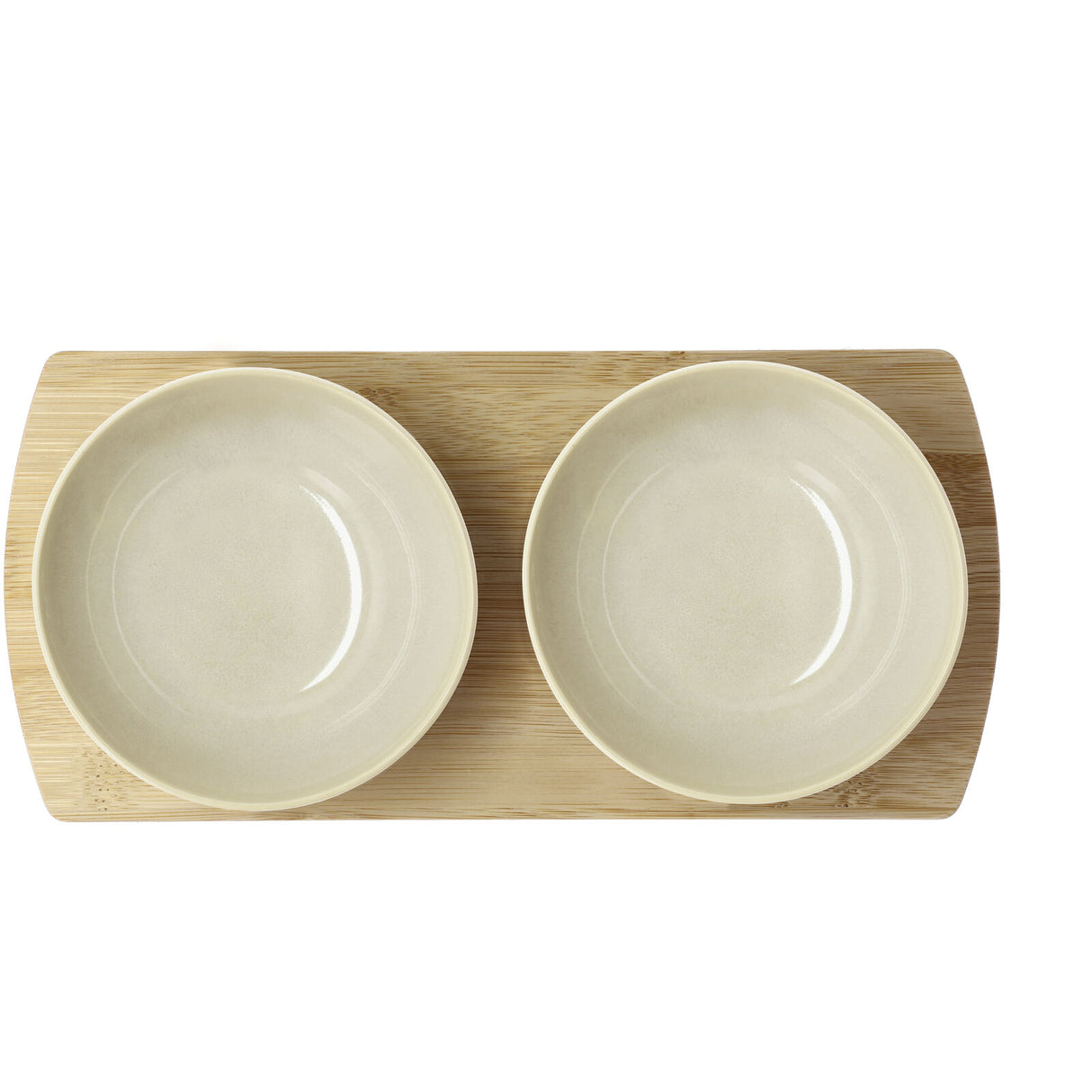 Bamboo tray with 2 bowls Shoku 28,5 x 13 cm Soft Beige