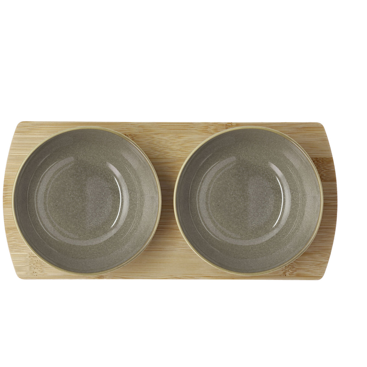 Bamboo tray with 2 bowls Shoku 28,5 x 13 cm Warm Brown