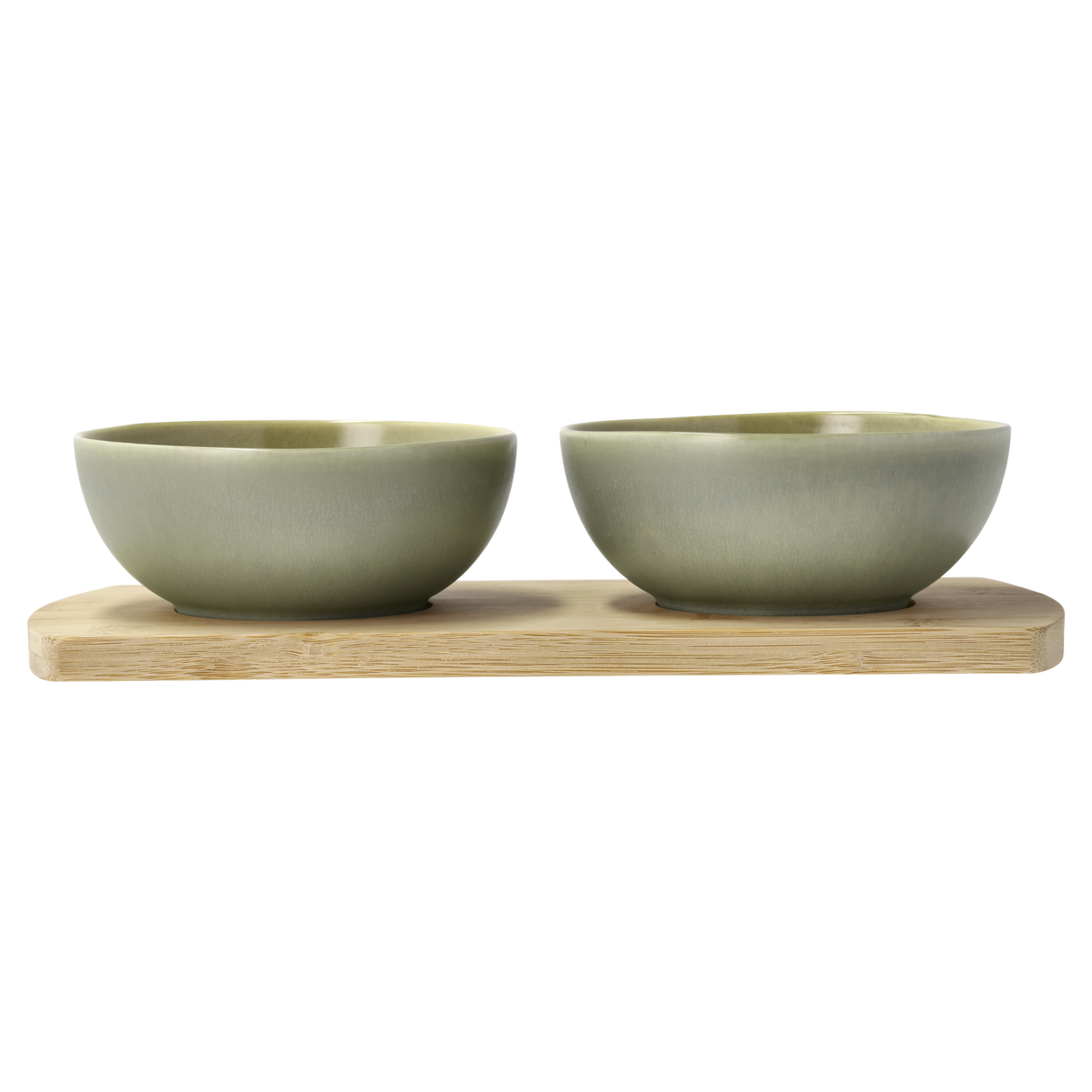 Bamboo tray with 2 bowls Shoku 28,5 x 13 cm Pure Green