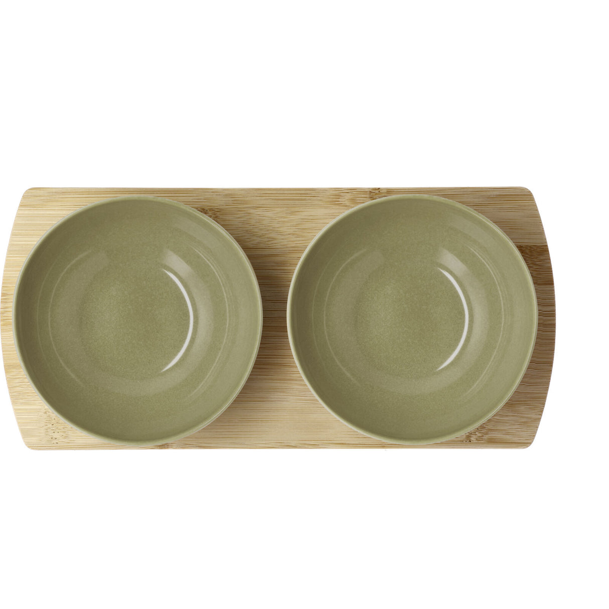 Bamboo tray with 2 bowls Shoku 28,5 x 13 cm Pure Green