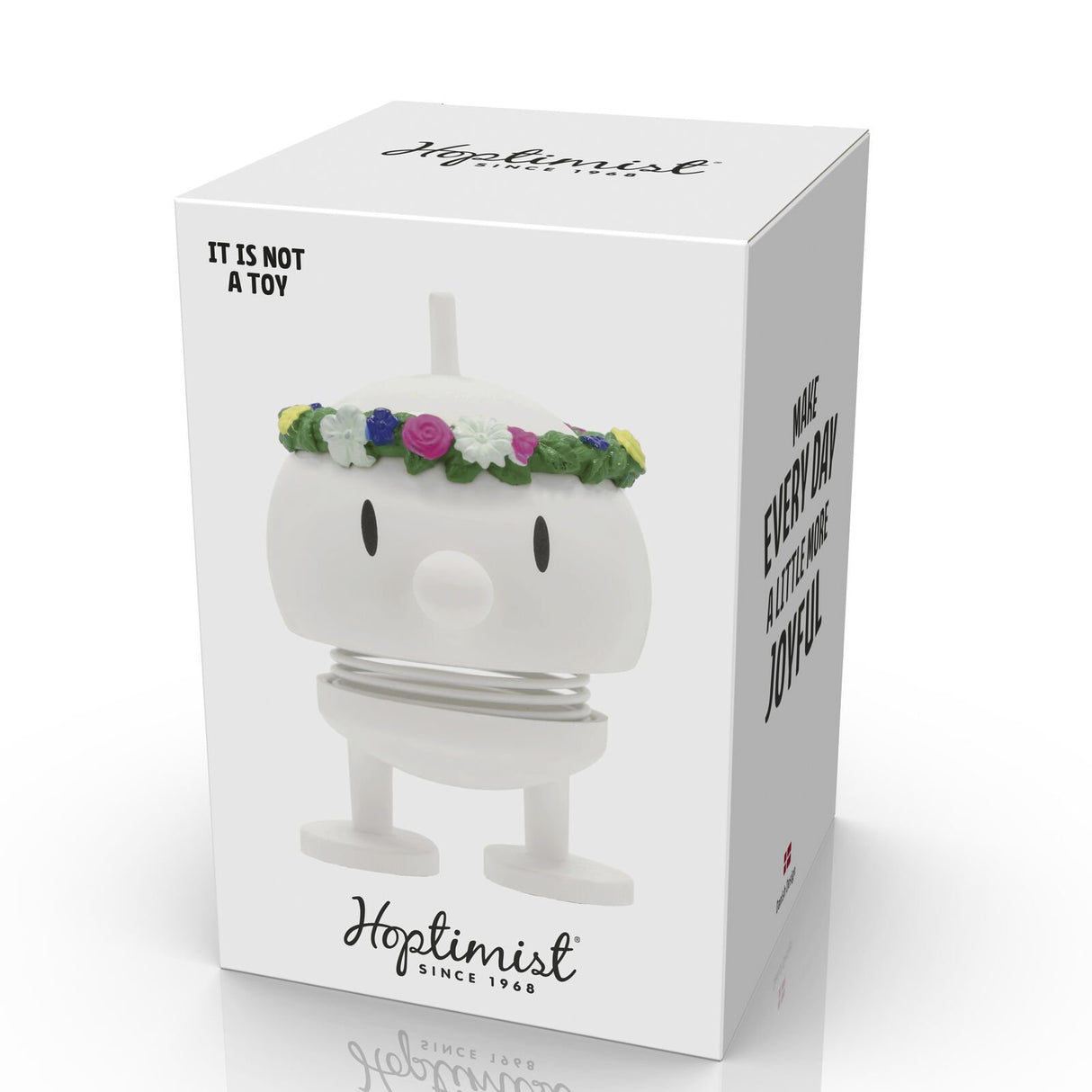 Hoptimist Midsommar Bumble 4,5 x 5,9 x 7,5 cm S White ABS/St