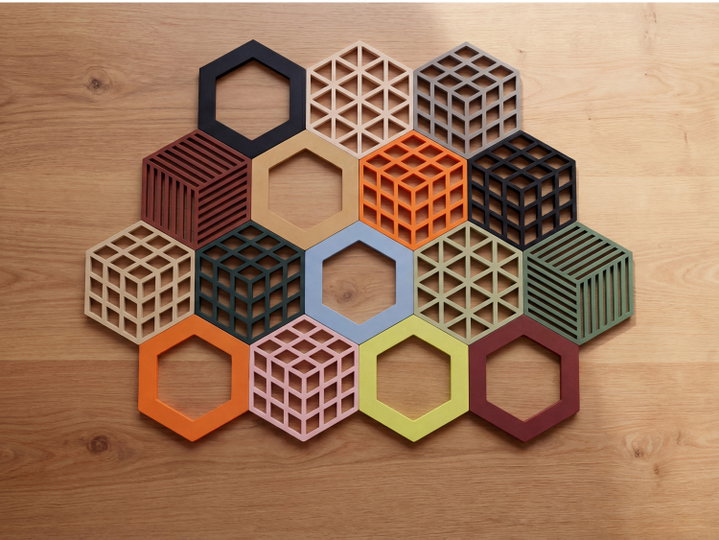 Trivet Cube Rose