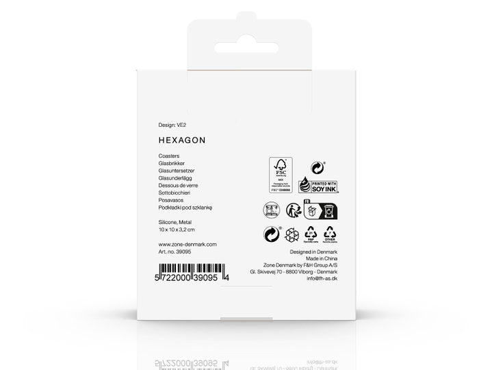 Coasters Hexagon 6 pcs Taupe