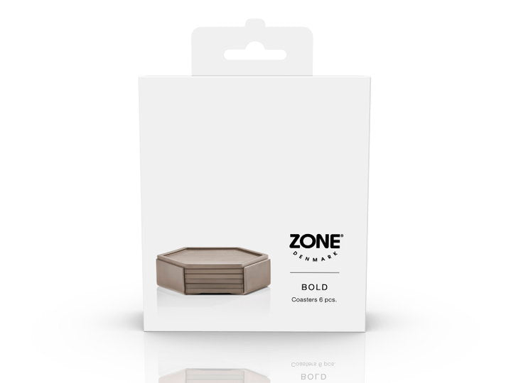 Coasters Bold 6 pcs Taupe
