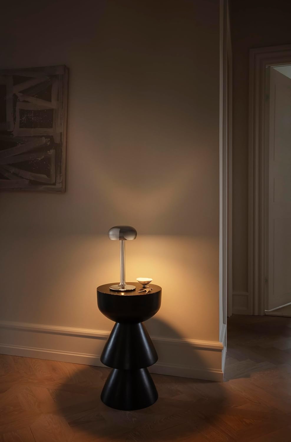 Emendo LED battery lamp Chrome