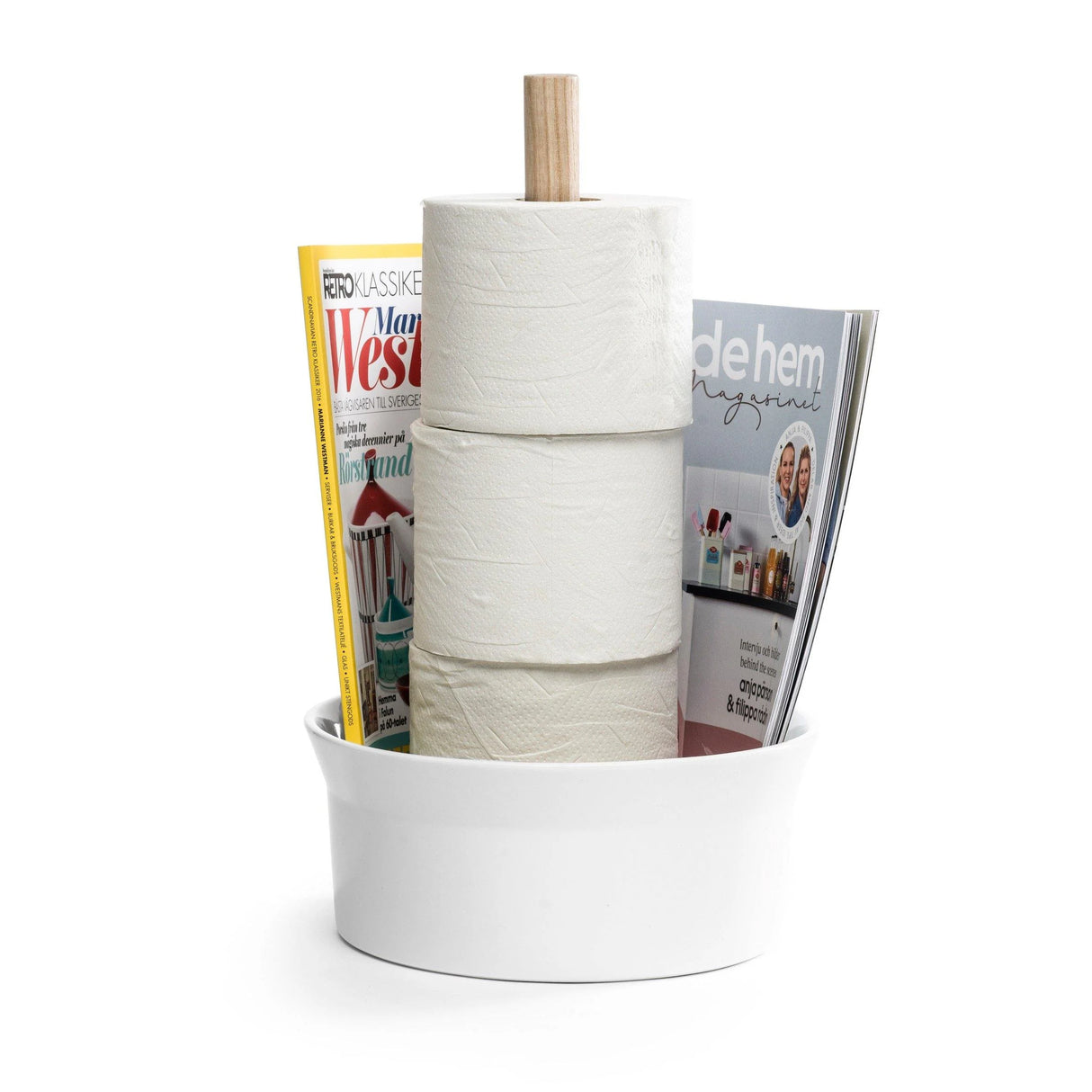 Bath/Herb holder shiny white/ash