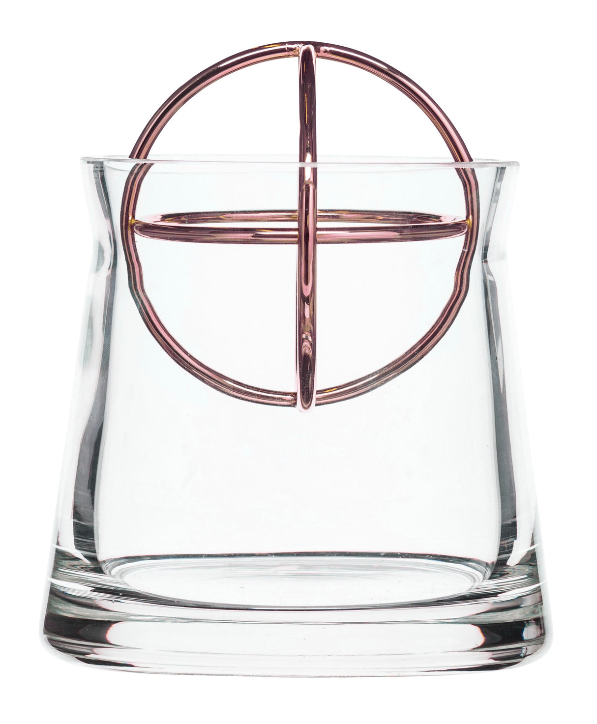 Vase S w. SS Ball Copperplated