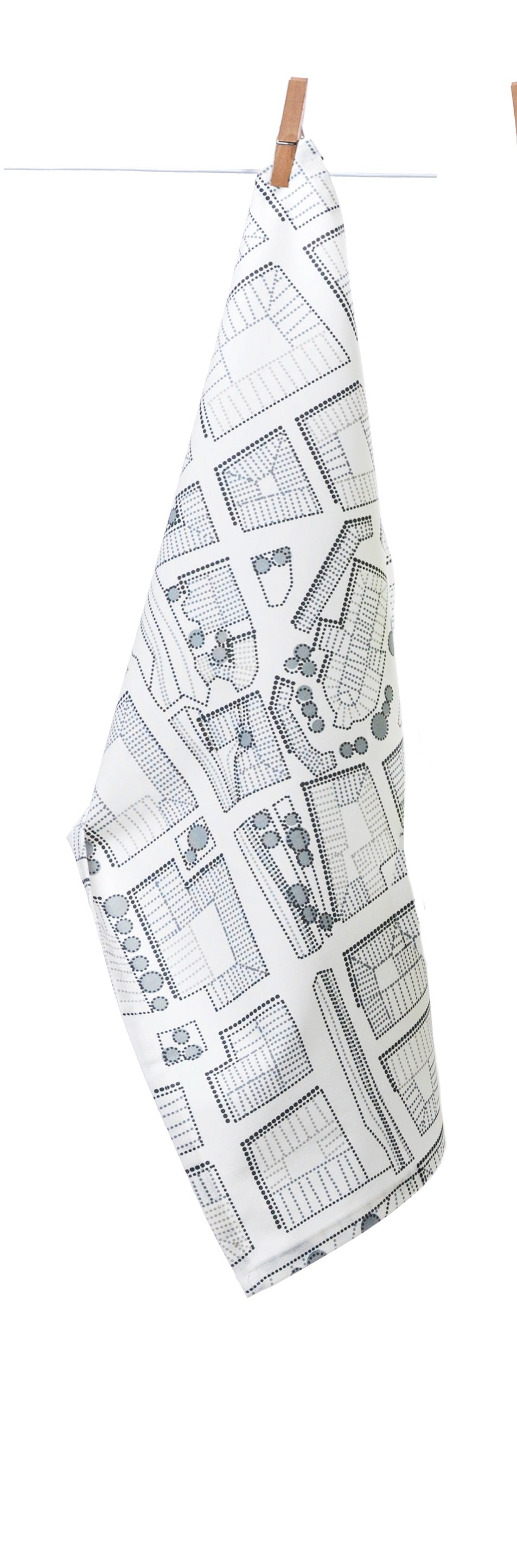 TeaTowel City Grey