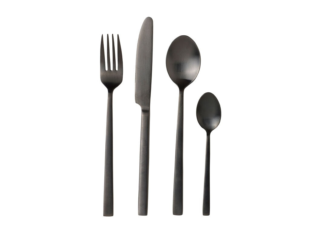 Cutlery 16pc. black matte fini