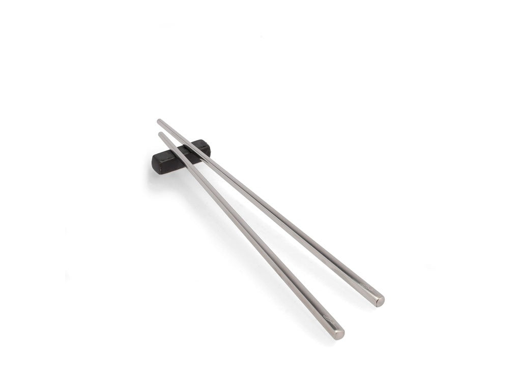 Chop sticks with stoneware hol