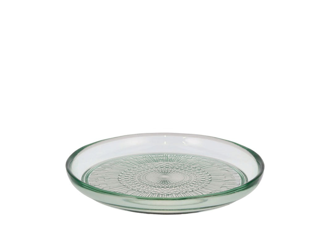 Glass plate Kusintha 18 cm Green