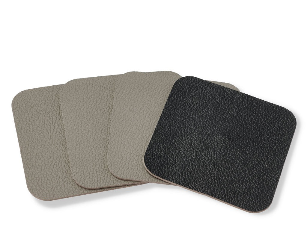 Coasters 10x10 cm 4 pcs Black/Grey