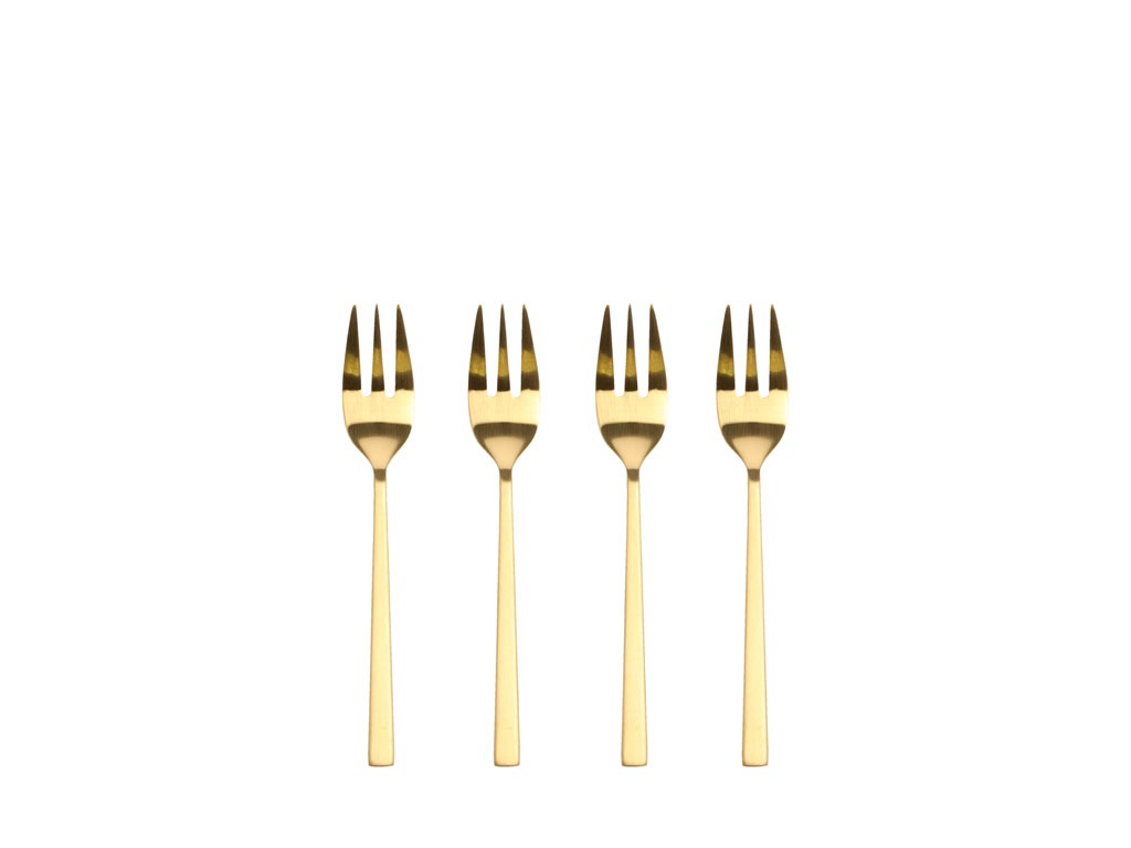 Cake fork 14.4 cm 4 pcs Brass