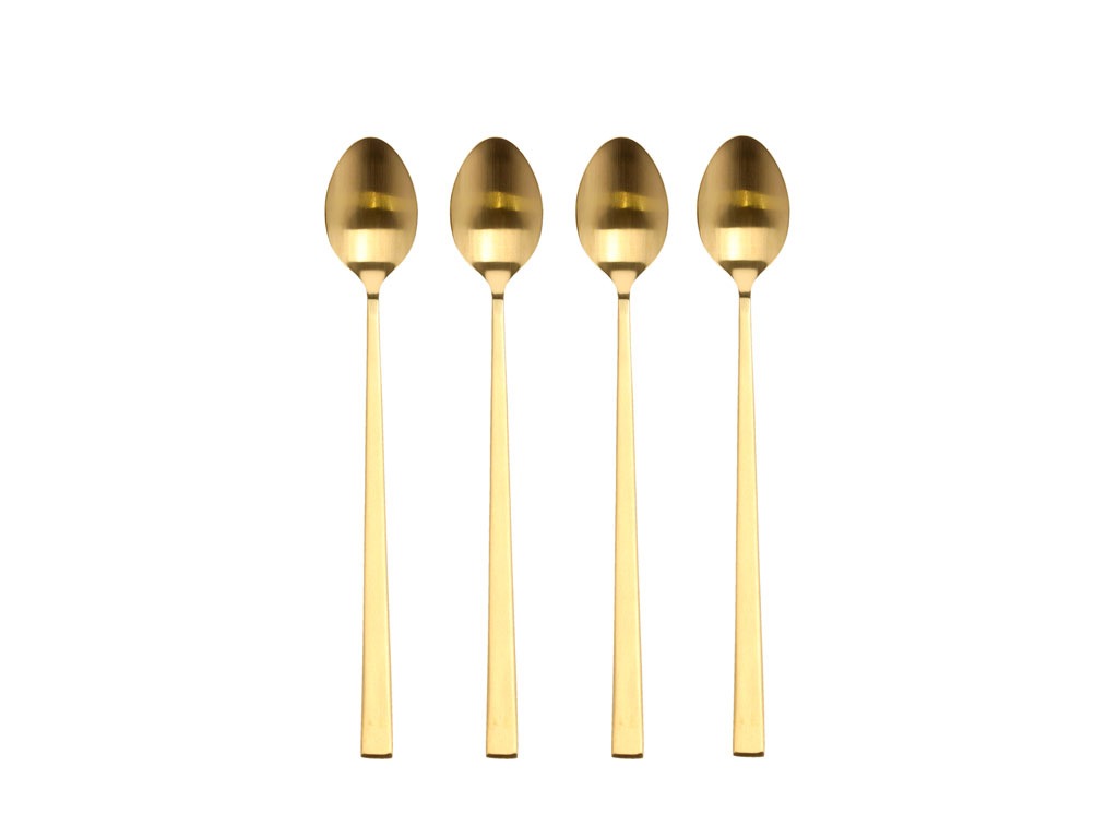 Latte spoon 20 cm 4 pcs Brass