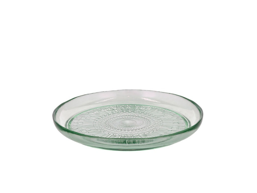 Glass plate Kusintha 25 cm Green