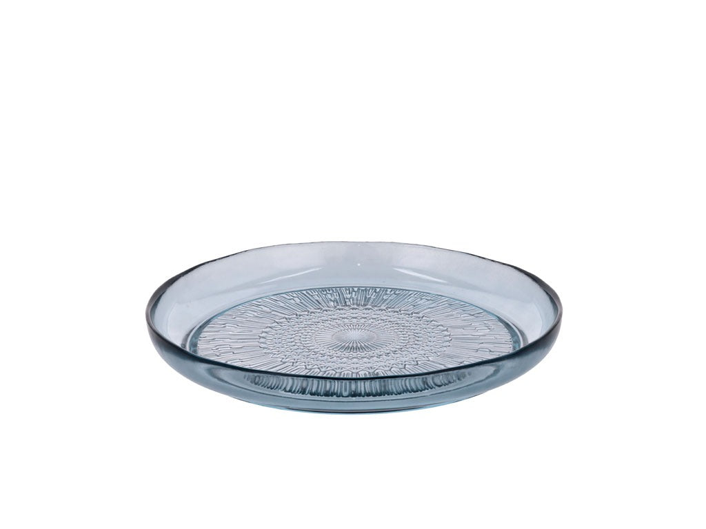 Glass plate Kusintha 25 cm Blue