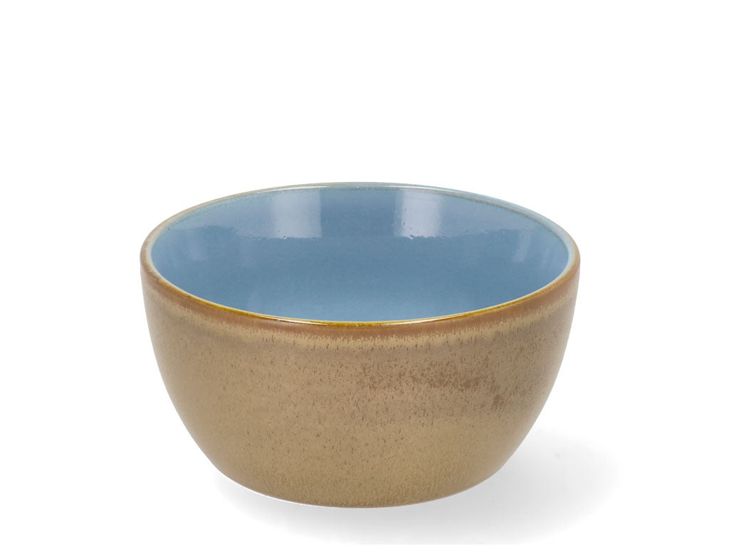 Bowl Wood 14 cm Wood/Ocean Stoneware