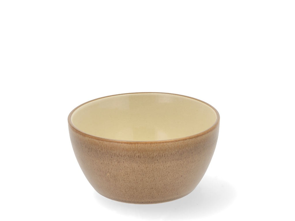 Bowl Wood 12 cm Wood/Sand Stoneware