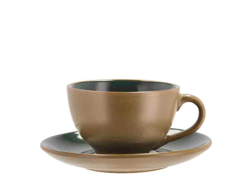 Cup and saucer Wood 24 cl Wood/Forest