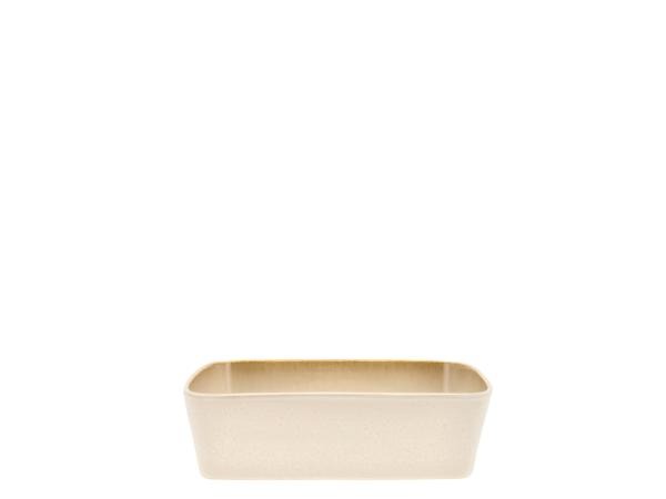 Dish rectangular 28 x 21 cm Cream/cream Stoneware