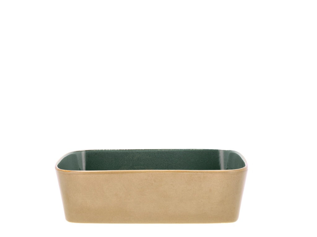 Dish rectangular 28 x 21 x 8 cm Wood/Forest Stoneware