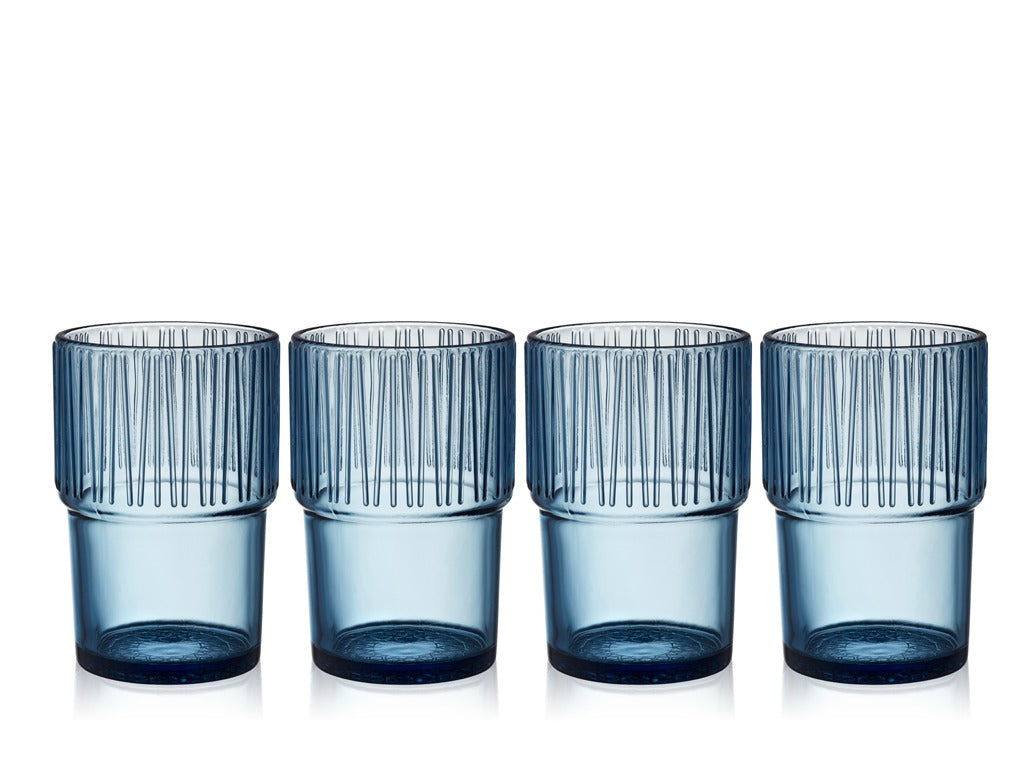 Café glass Kusintha 38 cl 4 pcs Blue