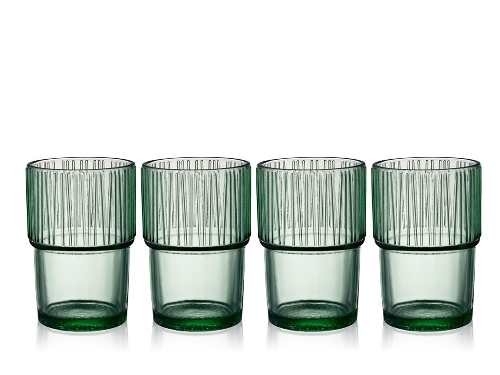 Café glass Kusintha 38 cl 4 pcs Green