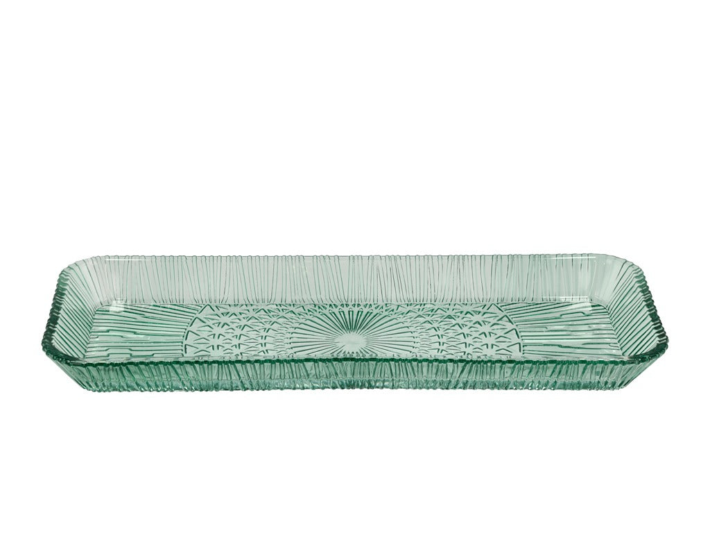 Serving dish rectangular Kusintha 38 x 14 cm Green