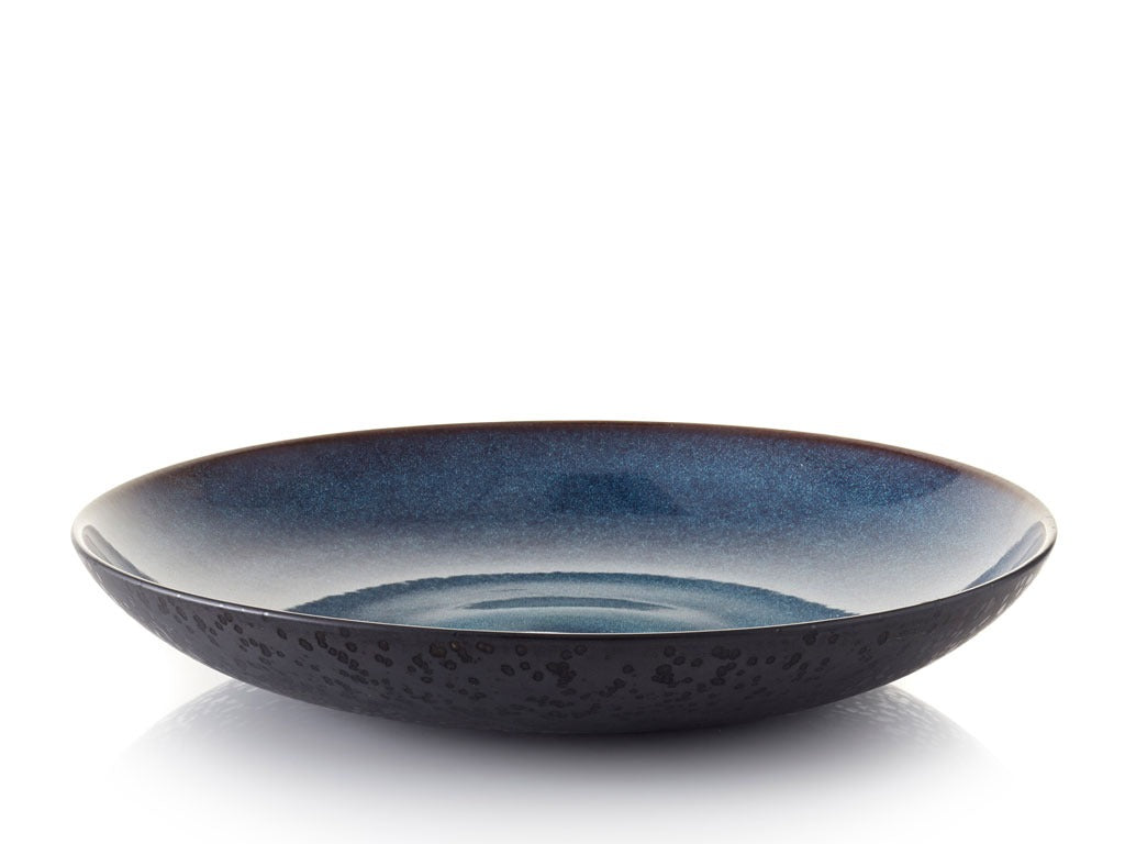 Serving.Dish 40 cm black/D.blue BITZ