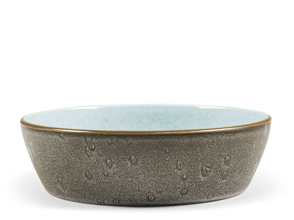Bowl 18cm grey/lblue BITZ