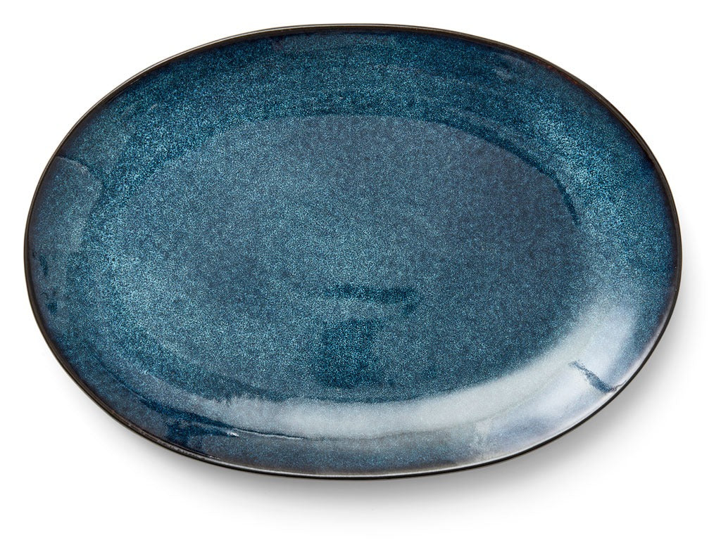 Dish oval 36x25 black/darkblue