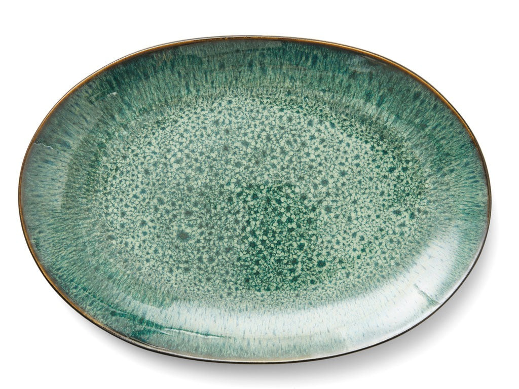 Dish oval 36x25 black/green