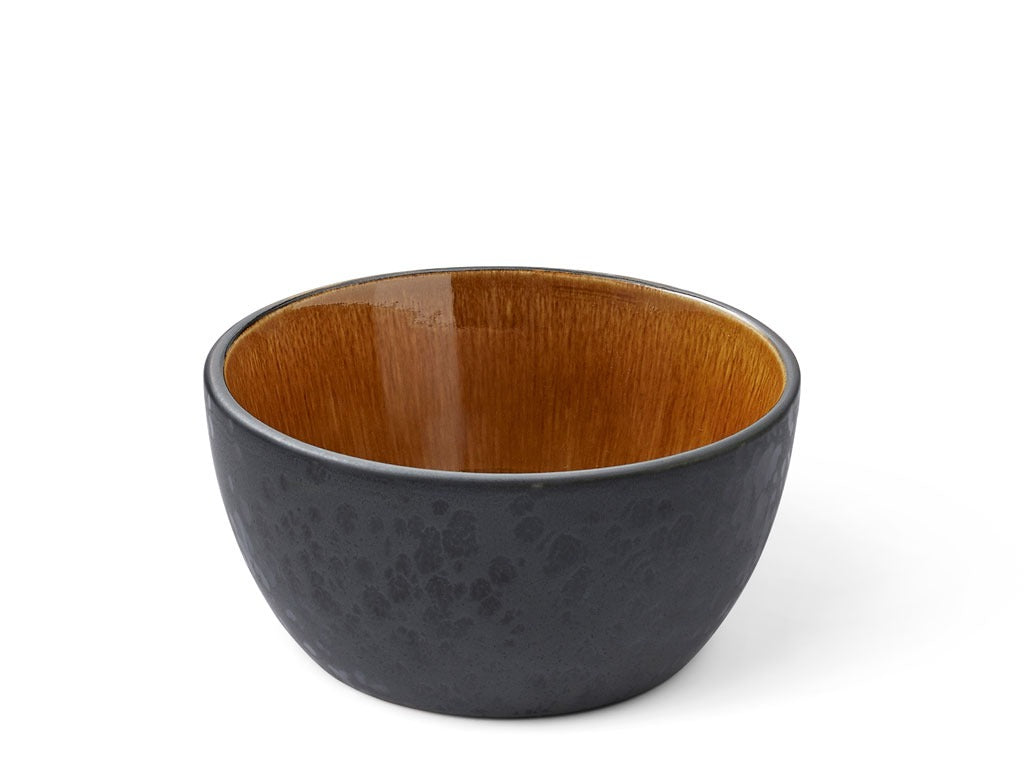 Bowl 14 cm black/amber BITZ