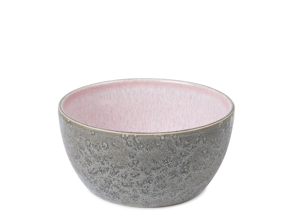 Bowl 14 cm Grey/Light pink BITZ