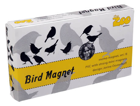 Bird Magnet Set Of 8 Black