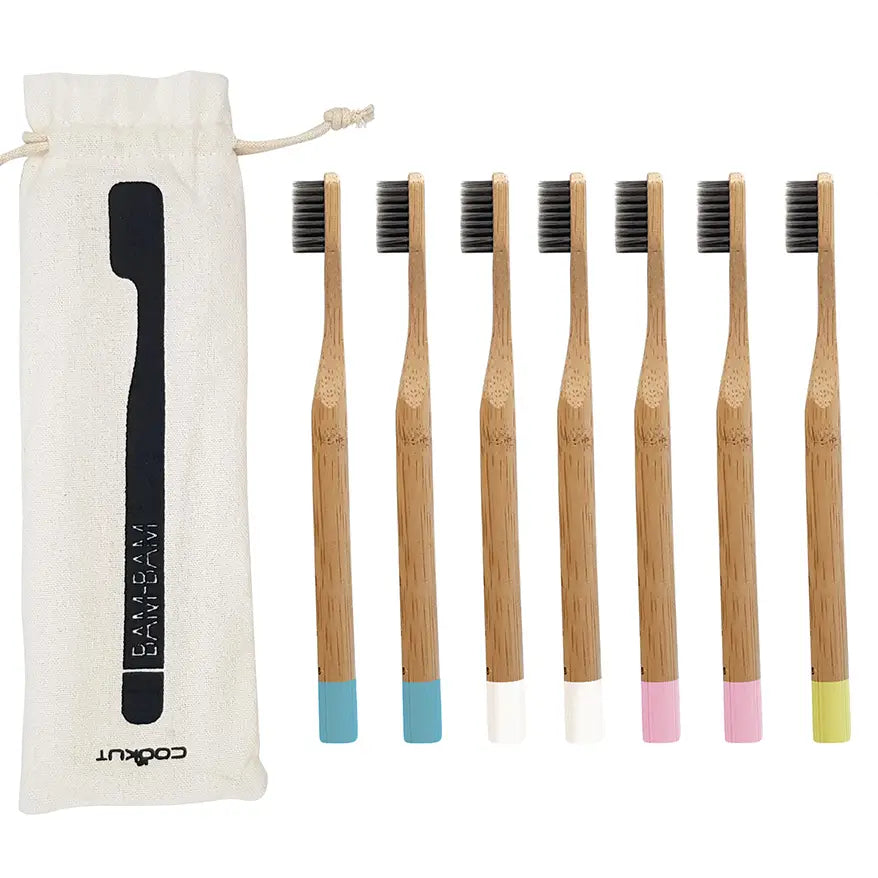 Bamboo Toothbrush Set of 8 BAM BAM - CDU