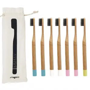 Bamboo Toothbrush Set of 8 BAM BAM - CDU