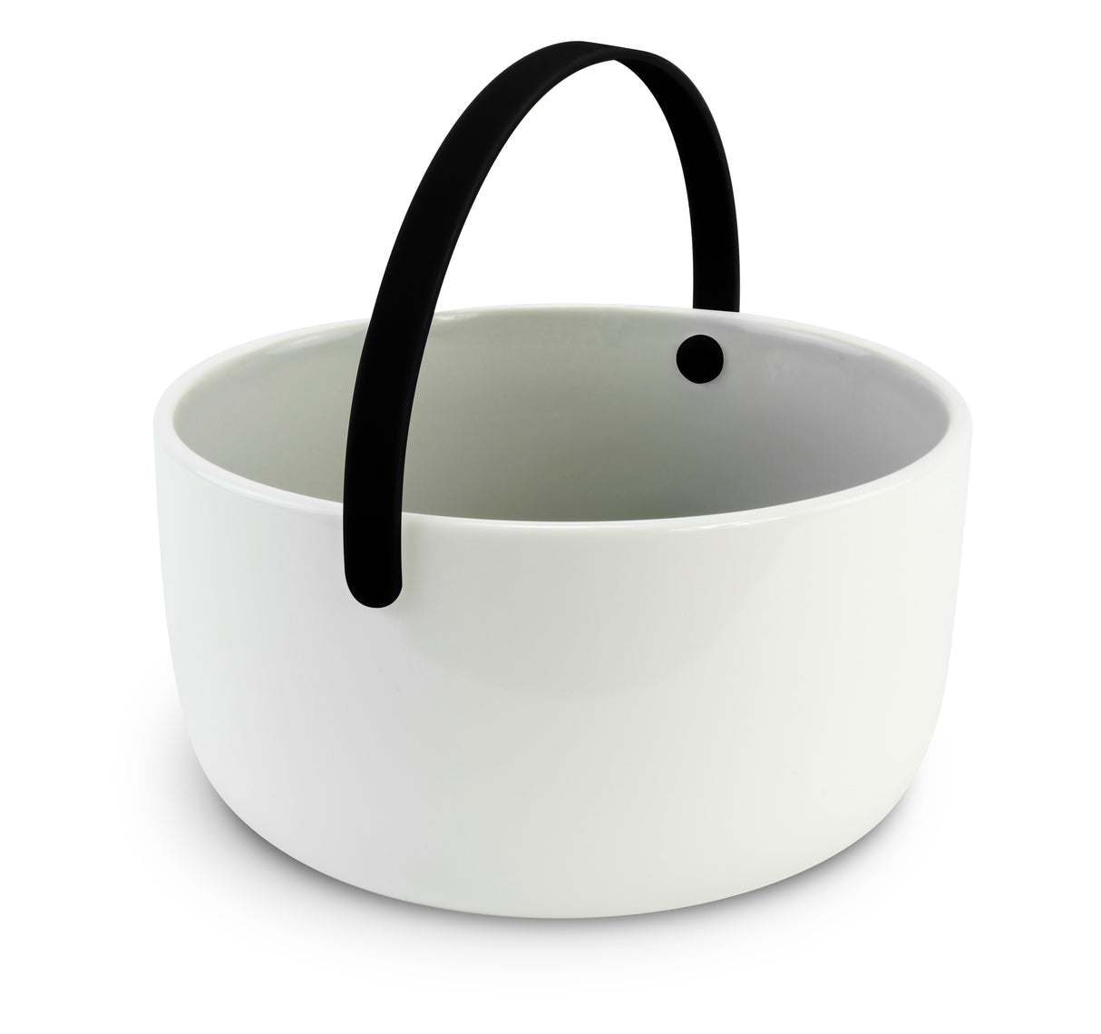 Promenade - Ceramic bowl diam 15 cm with handle - black
